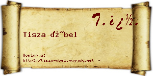 Tisza Ábel névjegykártya